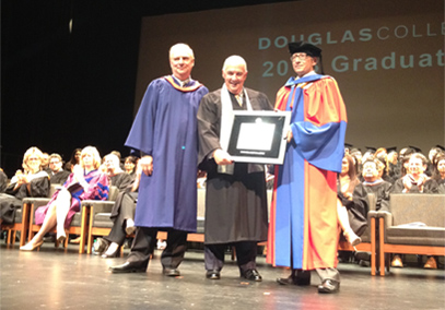Douglas College awards highest honour to Peter Legge